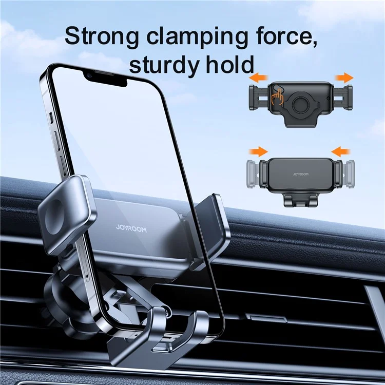 JOYROOM JR-ZS283 Heave Duty Car Phone Mount Strong Clasp 360 Degree Rotation Air Vent Phone Holder - Black