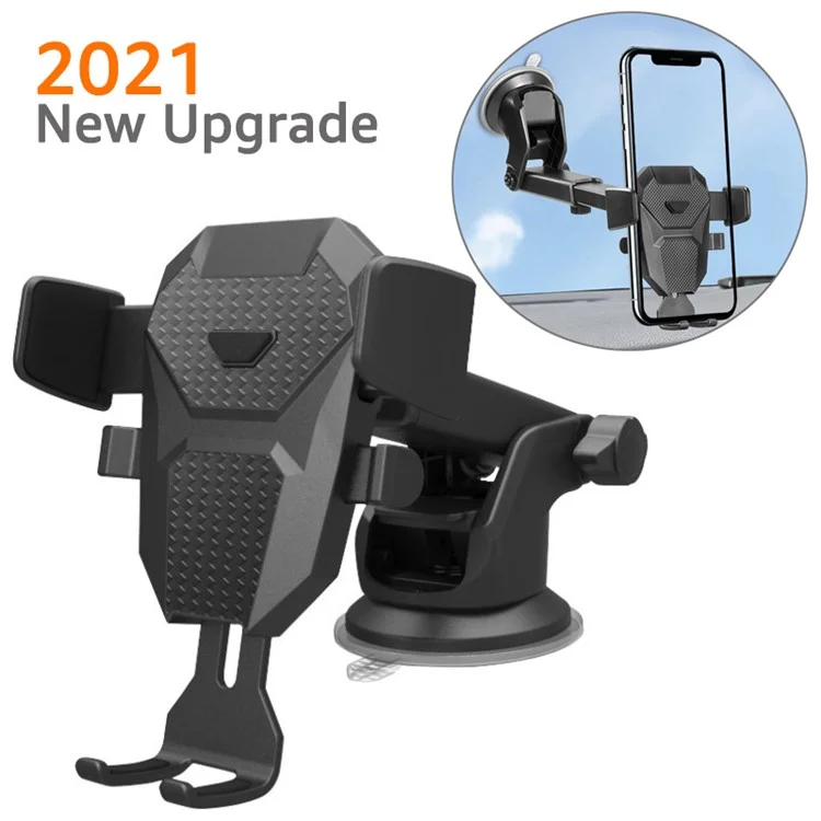 UN-105 Rotating Car Phone Holder Bracket with Suction Cup Base for 3.8-6.8inch Smartphones
