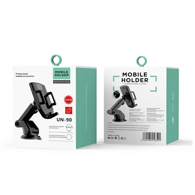 UN-90 Car Dashboard/Windshield Suction Cup Mount Rotating Bracket Holder for 50-85mm Mobile Phones