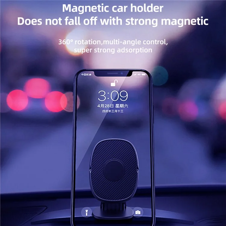 HM-C03 360 Degree Rotating Car Dashboard Mount N50 Strong Magnet Bracket Cellphone Holder