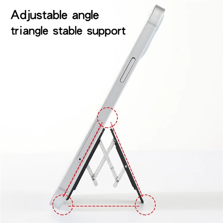 GX Portable Folding Desk Monte Porta Del Telefono Fantetteria Mobile Cradle Alluminio Stipper Pieghevoli Per Supporto Per Cellulare - Nero