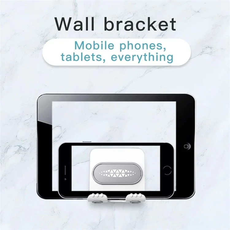 B31 Multi-function Plastic Phone Holder Stand Adhesive Tablet Wall Bracket for iPhone Samsung - Yellow