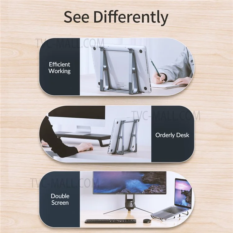 ORICO-MA13-GY-BP Ergonomics Desktop Notebook Holder Stand Aluminum Laptop Heighten Bracket