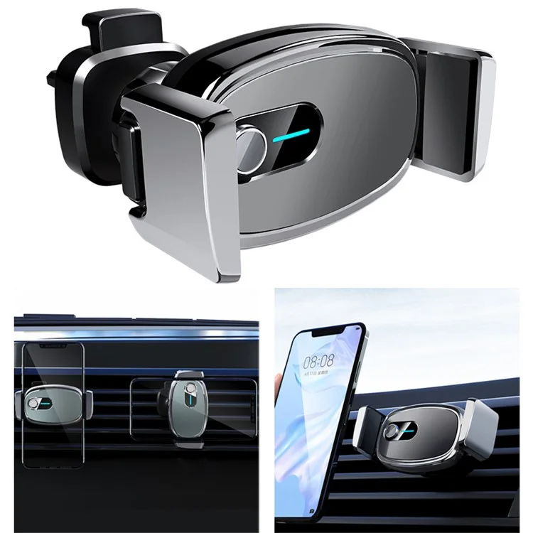 D2106 Smart Anduction Car Air Air Autlet Countlete Electric Держатель Телефона Вращающийся Кронштейн - Серебряный