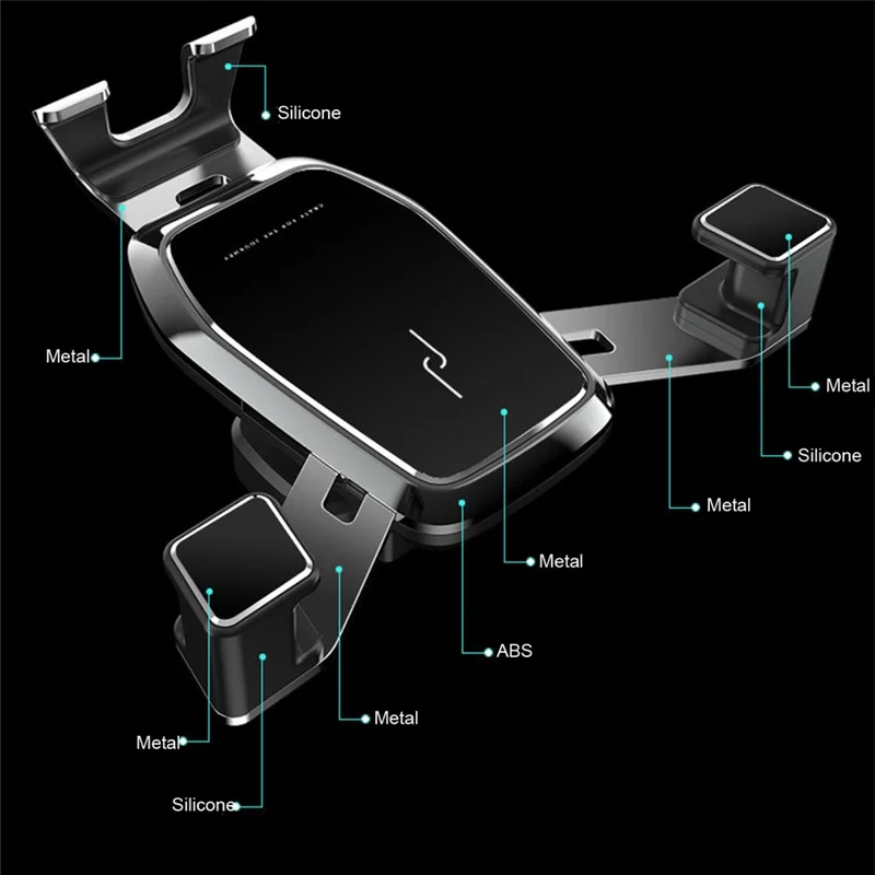 M1 Car Air Vent Outlet Mount 360 Degree Rotatable Gravity Phone Holder Stand Bracket - Gold