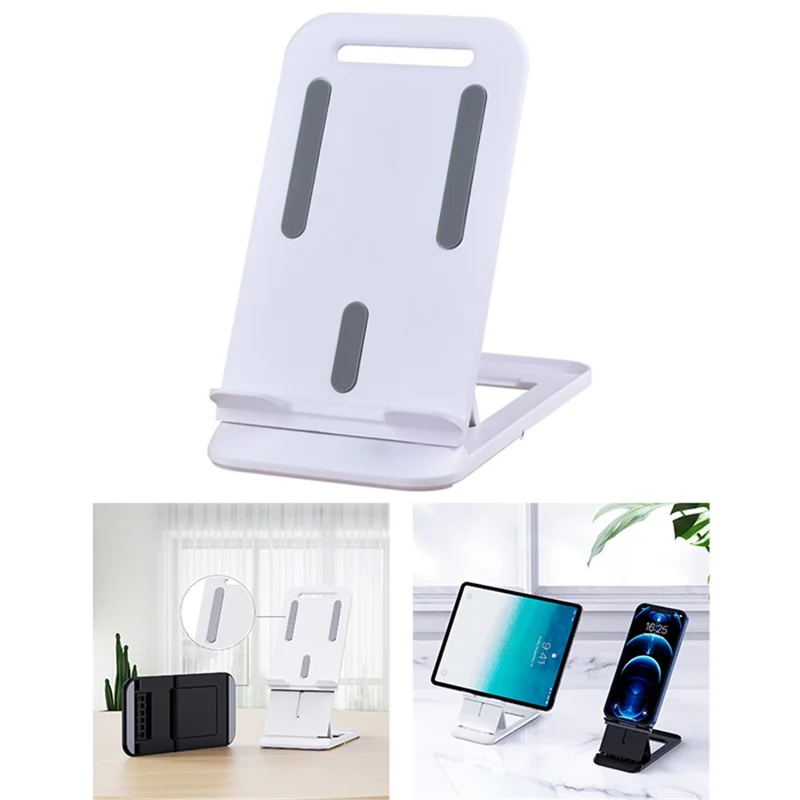 K10 Lifting Desktop Bracket Angle Adjustable Folding Lazy Mobile Phone Holder - White