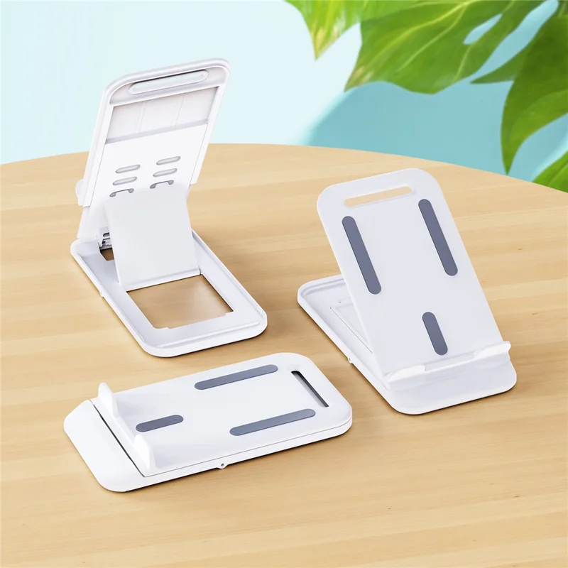 K10 Lifting Desktop Bracket Angle Adjustable Folding Lazy Mobile Phone Holder - White