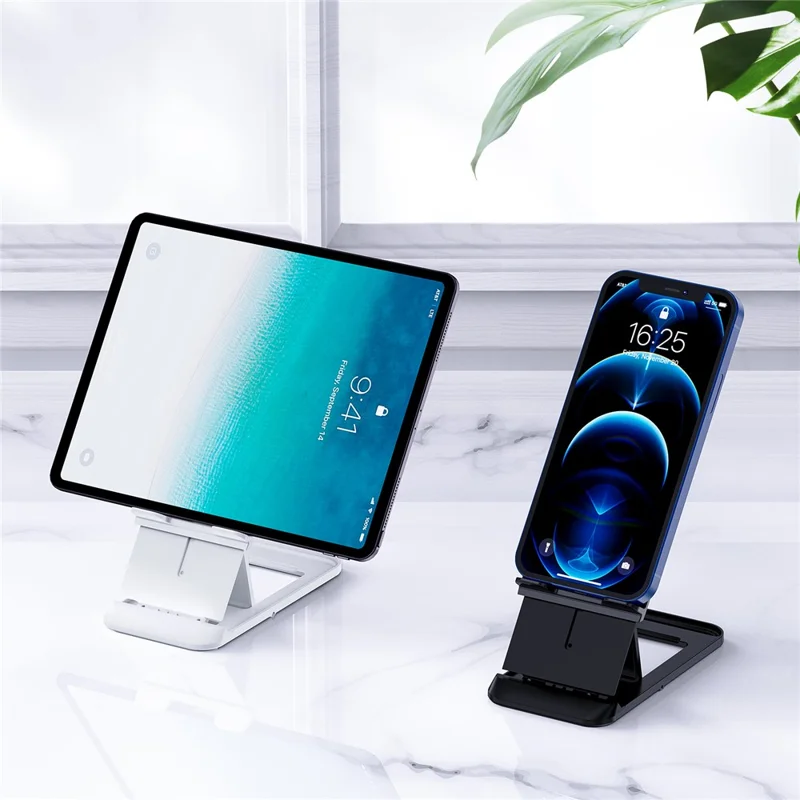 K10 Lifting Desktop Bracket Angle Adjustable Folding Lazy Mobile Phone Holder - White