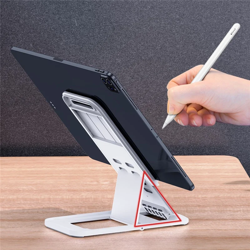 K10 Lifting Desktop Bracket Angle Adjustable Folding Lazy Mobile Phone Holder - White