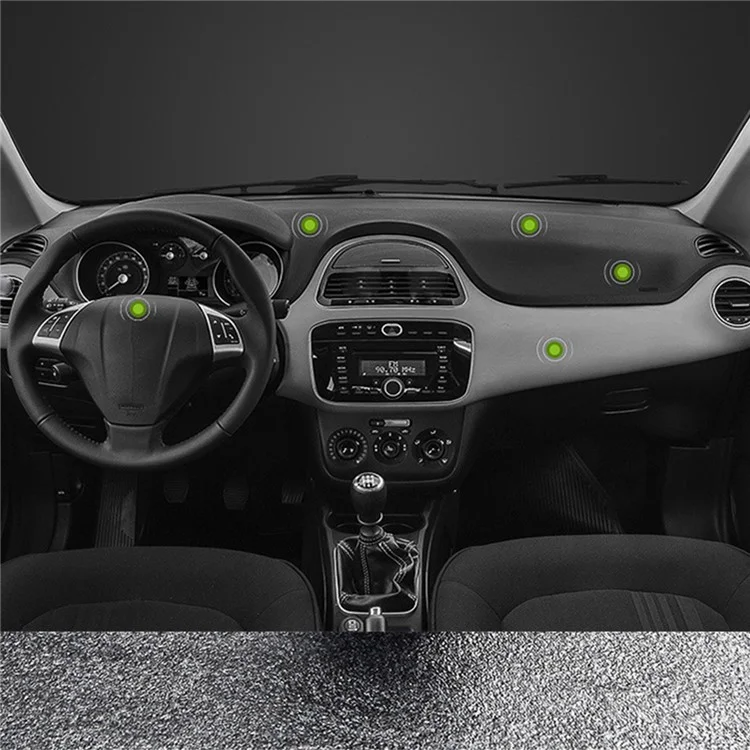 DW-55 Frosted Magnetic Car Dashboard Phone Holder Stand 360 Degrees Rotating Metal Phone Bracket - Black