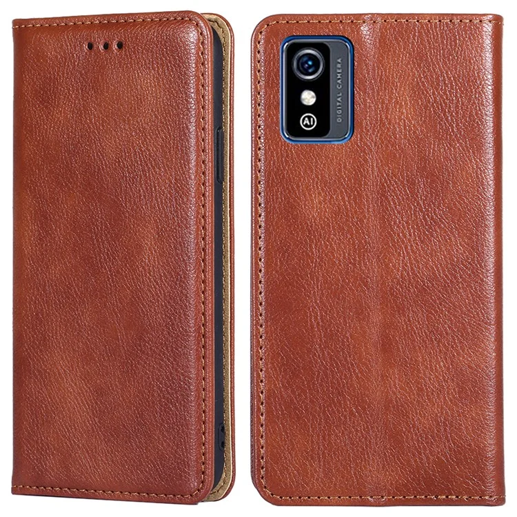 Auto Magnétique Floct Clost Prothere Cuir PU Flip Couvert - Brun