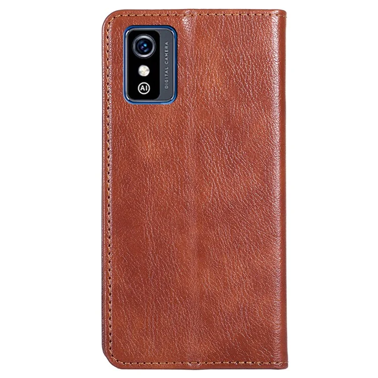 Auto Magnétique Floct Clost Prothere Cuir PU Flip Couvert - Brun