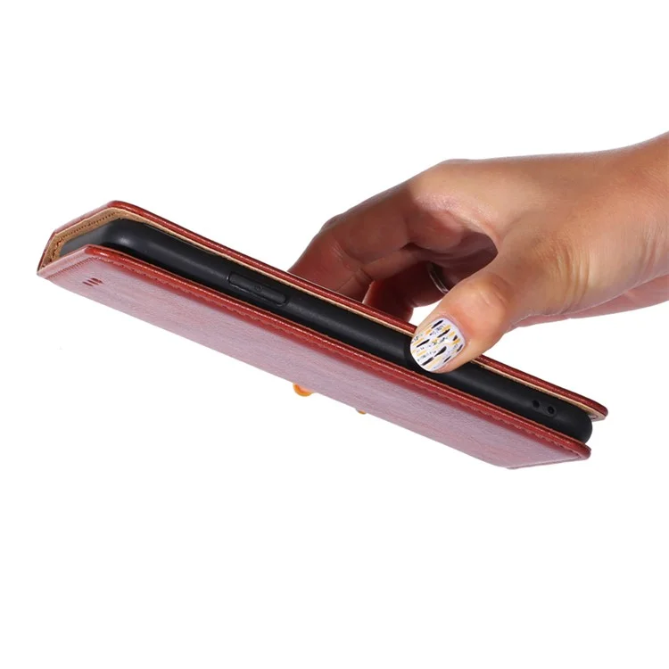 Auto Magnétique Floct Clost Prothere Cuir PU Flip Couvert - Brun
