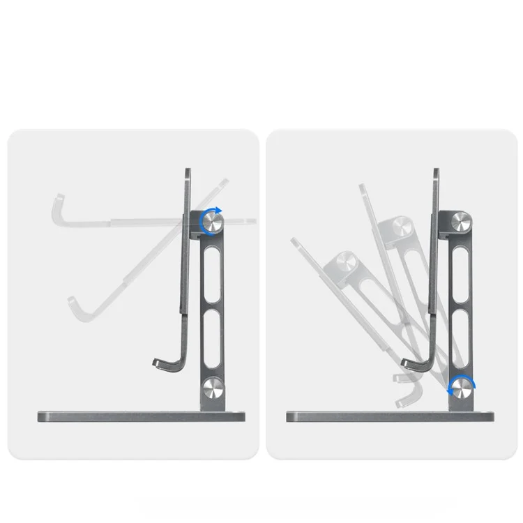 Soporte De Tableta Plegable De Aleación De Aluminio J002 Portátil Portátil Portátil Soporte De Elevador - Gris