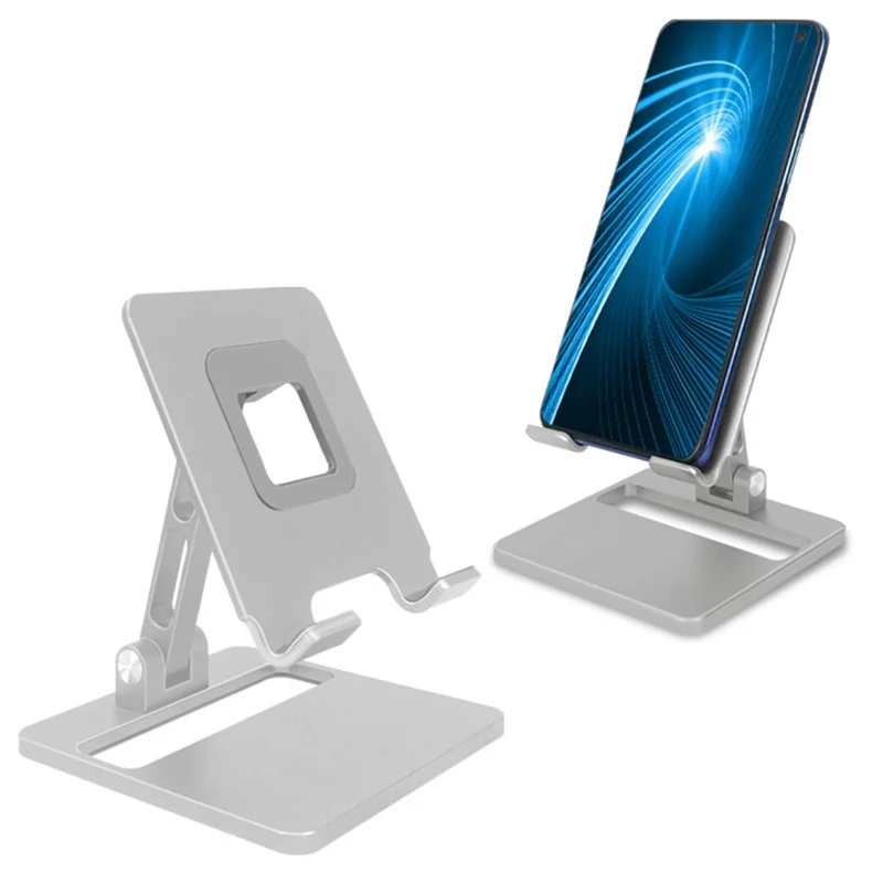 J002 Aluminum Alloy Foldable Tablet Stand Laptop Phone Stand Riser Holder Notebook Stand - Silver
