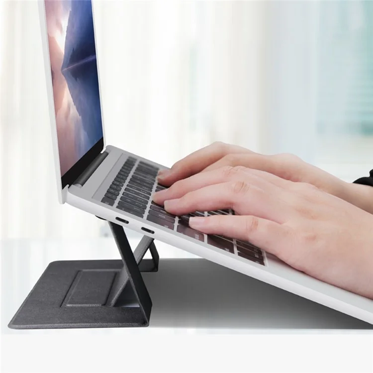 For 12.5 Inches - 15.6 Inches Laptop/Notebook Heat Dissipation Dual Angle Desktop Bracket Folding Portable Laptop Stand - Black