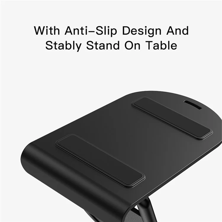 YESIDO C141 Folding Hands-free Phone Holder 4 Angles Adjustable Anti-slip Desktop Stand - White