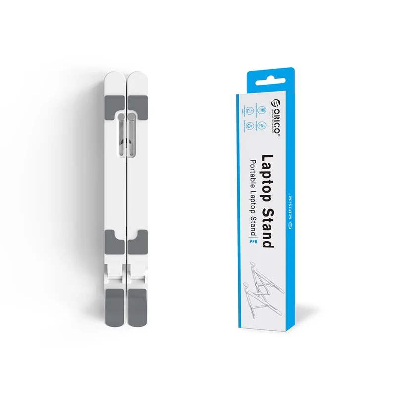 ORICO-PFB-A23 Portable Laptop Holder ABS Notebook Riser 7 Levels Adjustable Non-slip Tablet Desktop Stand - Silver