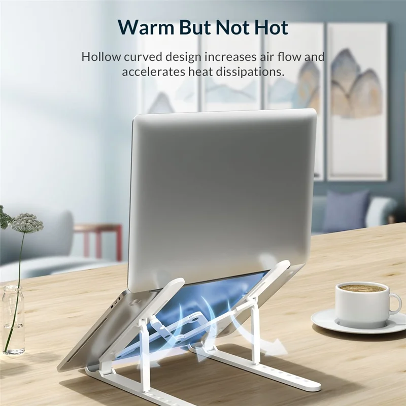ORICO-PFB-A23 Portable Laptop Holder ABS Notebook Riser 7 Levels Adjustable Non-slip Tablet Desktop Stand - Silver