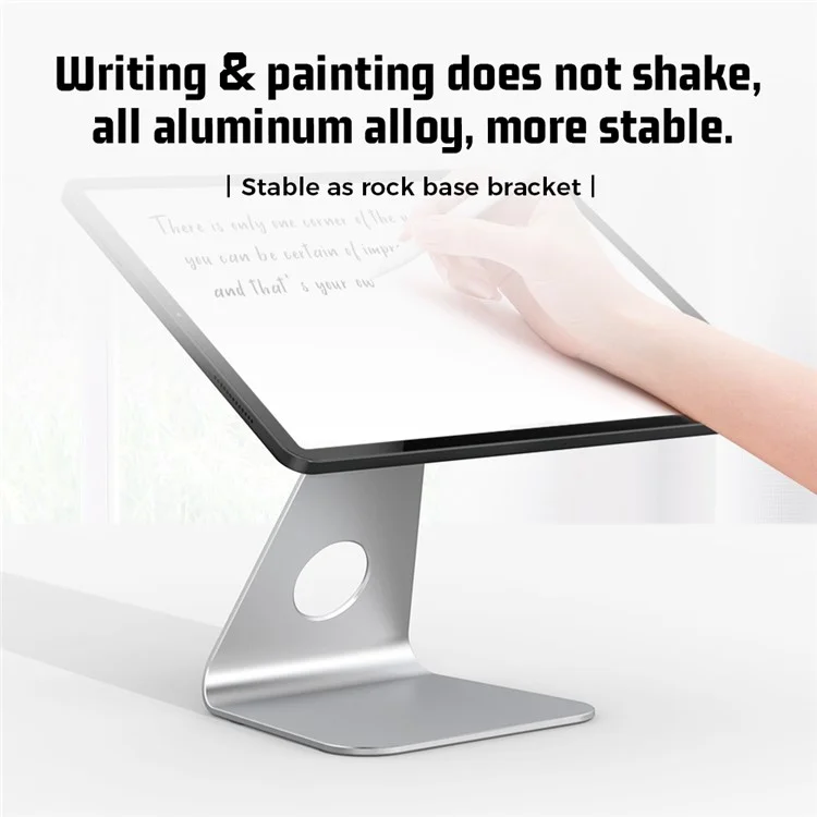 R-JUST PB01-13 Aleación de Aluminio Desktop Magnetic Stand Magnetic en Forma de Soporte no Deslizante Para Ipad Iphone 12/13 - Negro