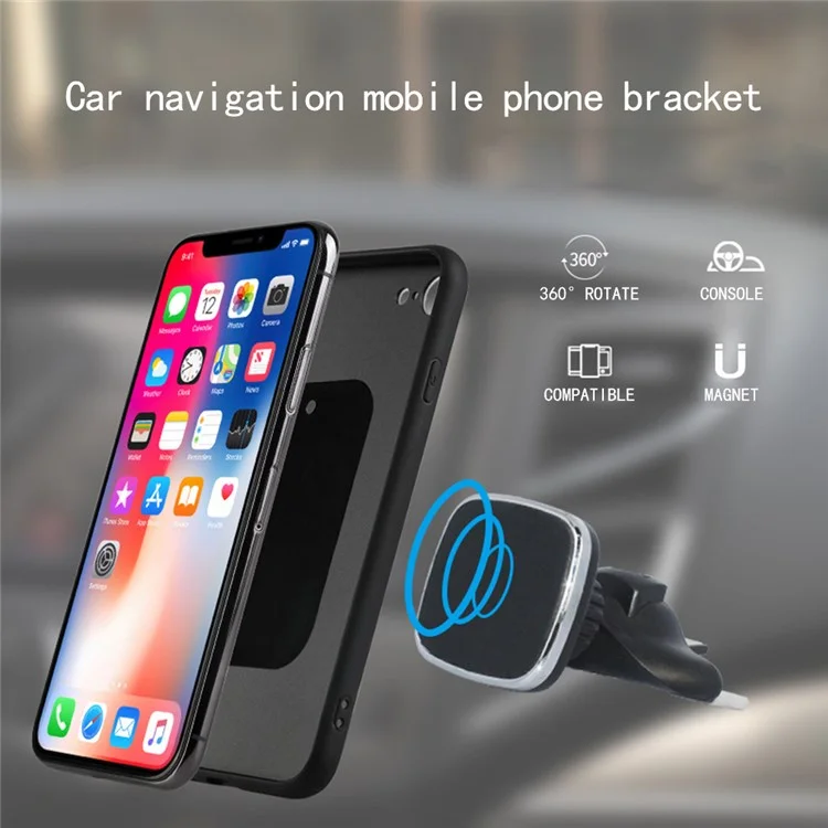Car CD Slot/Air Vent Mount Magnetic Mobile Phone Holder 360 Degrees Rotating Phone Bracket Stand