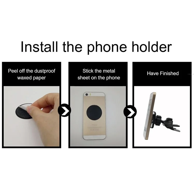 Car CD Slot/Air Vent Mount Magnetic Mobile Phone Holder 360 Degrees Rotating Phone Bracket Stand