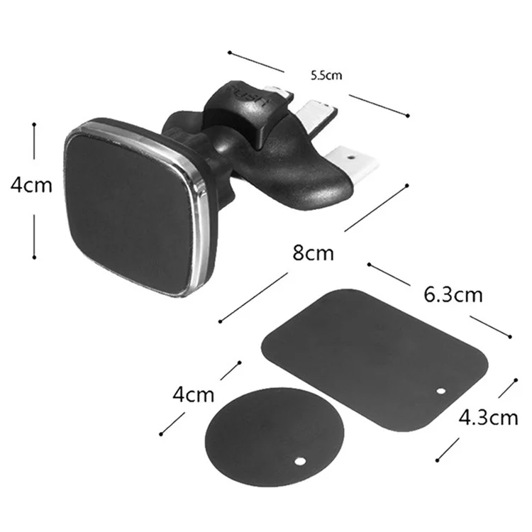 Car CD Slot/Air Vent Mount Magnetic Mobile Phone Holder 360 Degrees Rotating Phone Bracket Stand