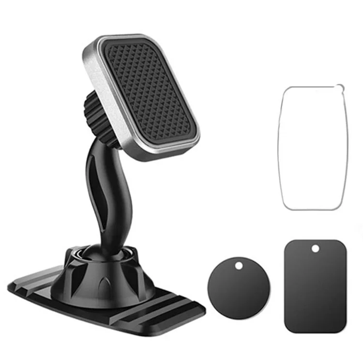 Magnetic Car Dashboard Phone Holder Stand 360 Degrees Rotating Phone Bracket - Grey