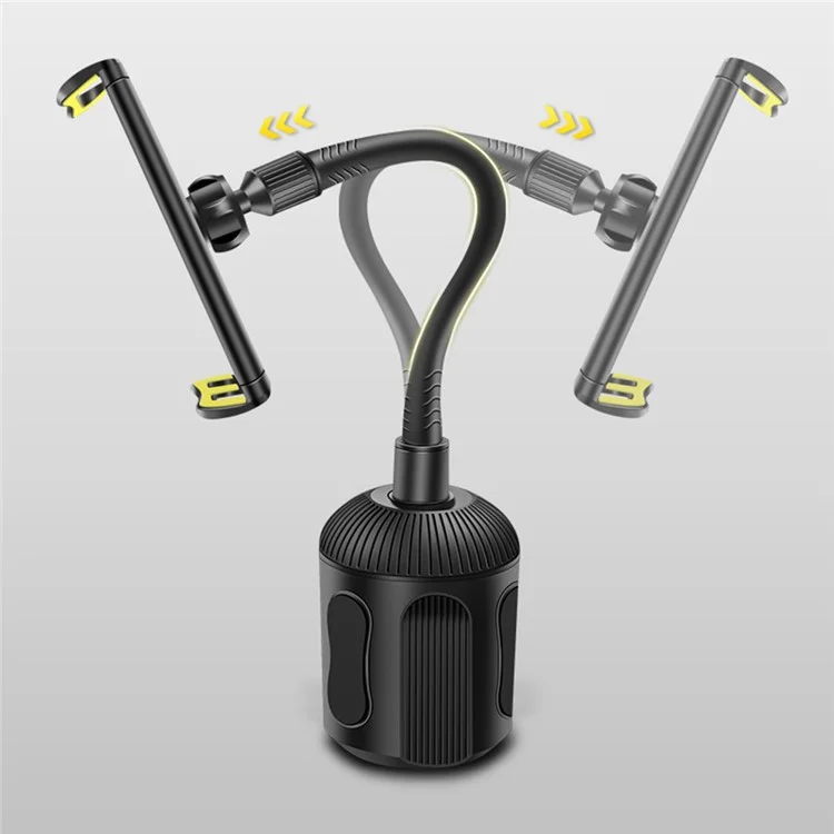 360 Gradi Rotating Universal Car Tazza Per Auto Supporto Flessibile Staffa Del Supporto Per Telefono - Giallo