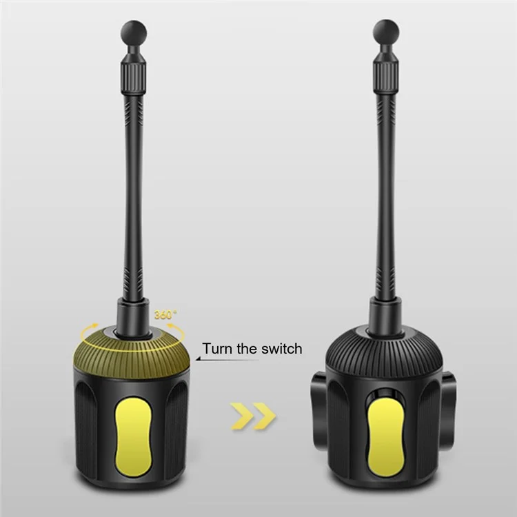 360 Gradi Rotating Universal Car Tazza Per Auto Supporto Flessibile Staffa Del Supporto Per Telefono - Giallo