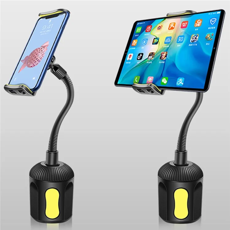360 Gradi Rotating Universal Car Tazza Per Auto Supporto Flessibile Staffa Del Supporto Per Telefono - Giallo