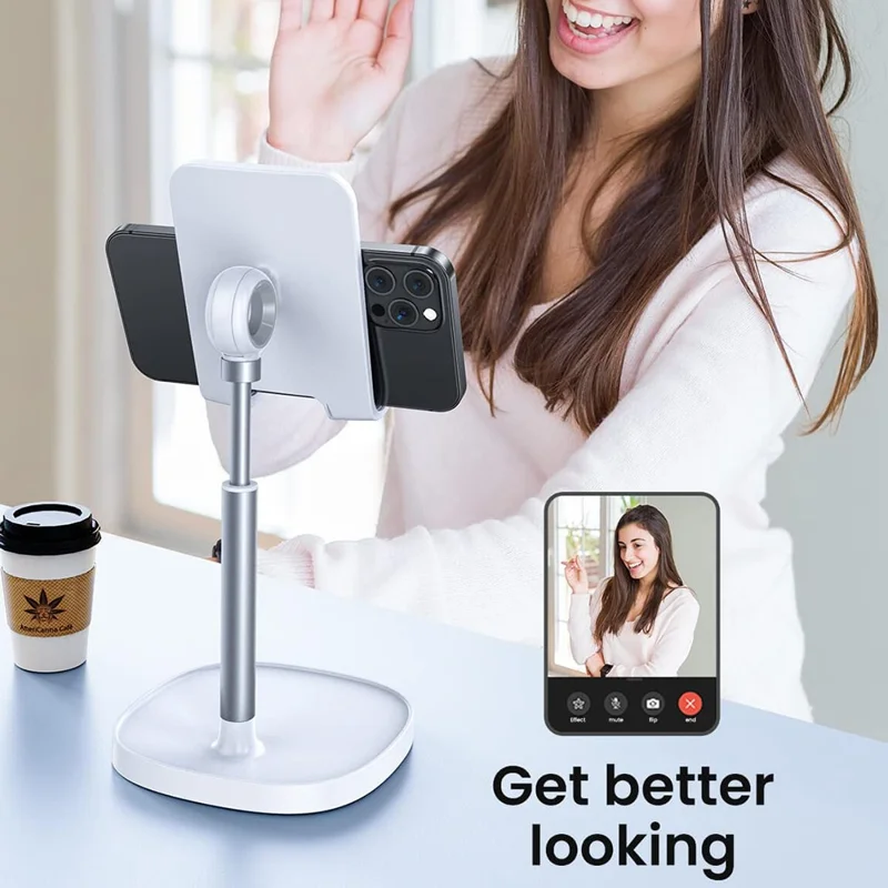 Desktop Universal Celular Titular Altura Ângulo Ajustável Tablet Phone Suporte - Prata