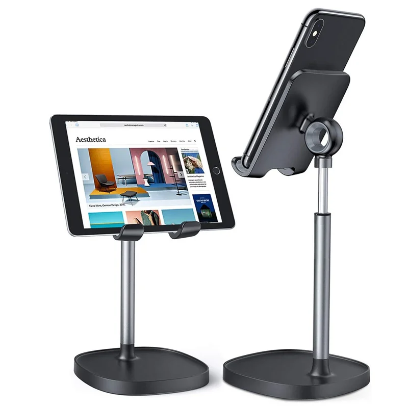 Desktop Universal Celular Titular Altura Ângulo Ajustável Tablet Phone Suporte - Preto