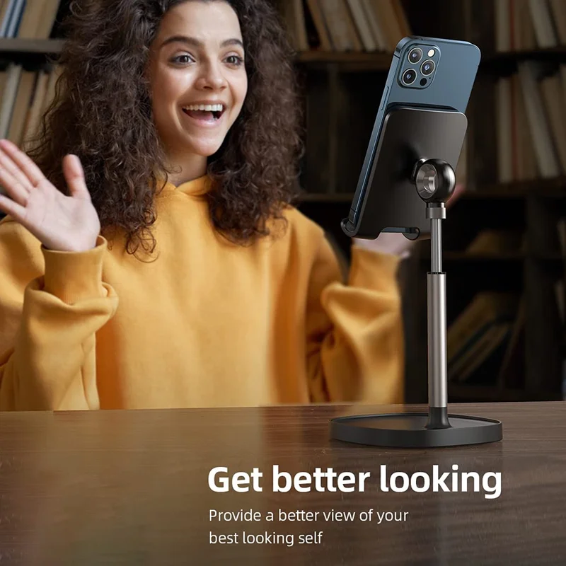 Desktop Universal Celular Titular Altura Ângulo Ajustável Tablet Phone Suporte - Preto