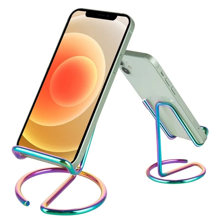 Stilvolle Galvanische Eisendraht Universal-Desktop-Telefonhalter-Tablet-Halterungständer - Bunt