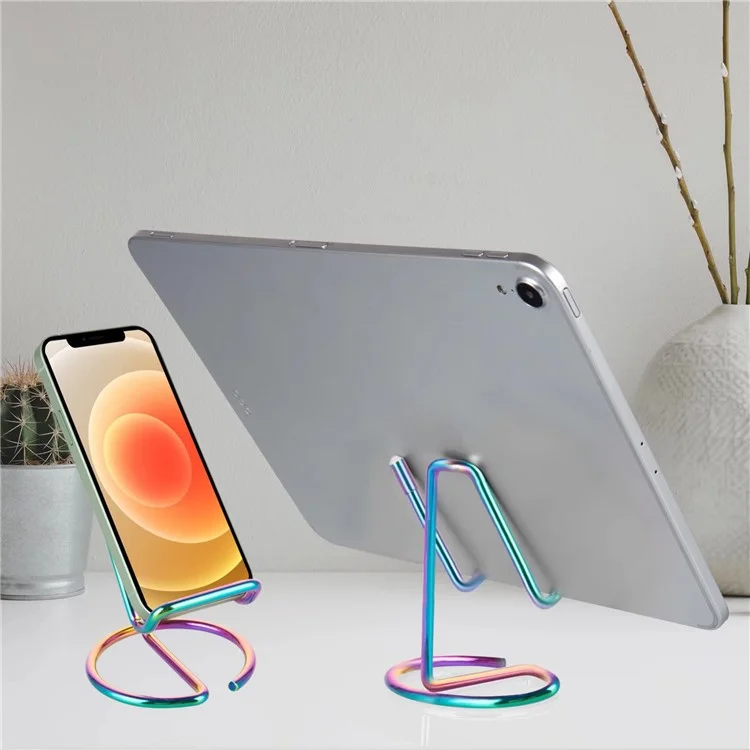 Stilvolle Galvanische Eisendraht Universal-Desktop-Telefonhalter-Tablet-Halterungständer - Bunt