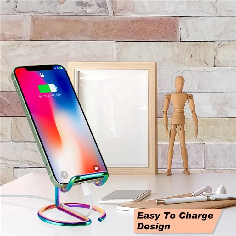Stilvolle Galvanische Eisendraht Universal-Desktop-Telefonhalter-Tablet-Halterungständer - Bunt