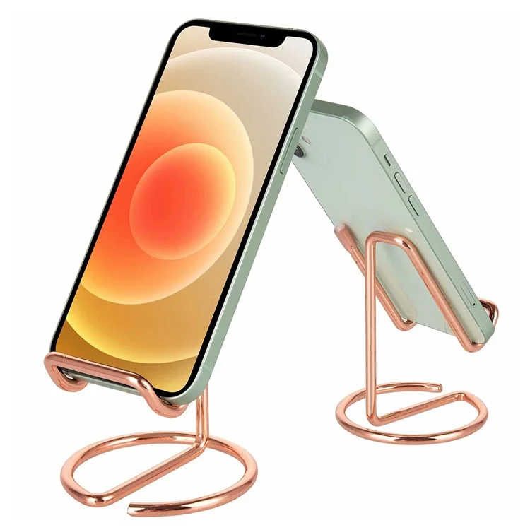Suporte de Mesa Universal de Arame de Ferro Eletroplatado Fofo - Rose Gold