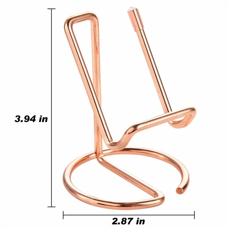 Suporte de Mesa Universal de Arame de Ferro Eletroplatado Fofo - Rose Gold
