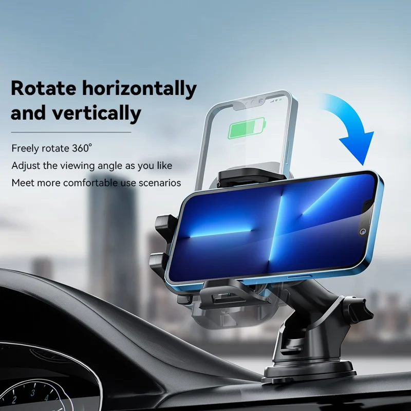 ESSAGER Rotatable Car Dashboard Windshield Mobile Phone Holder Stand Suction Cup Bracket