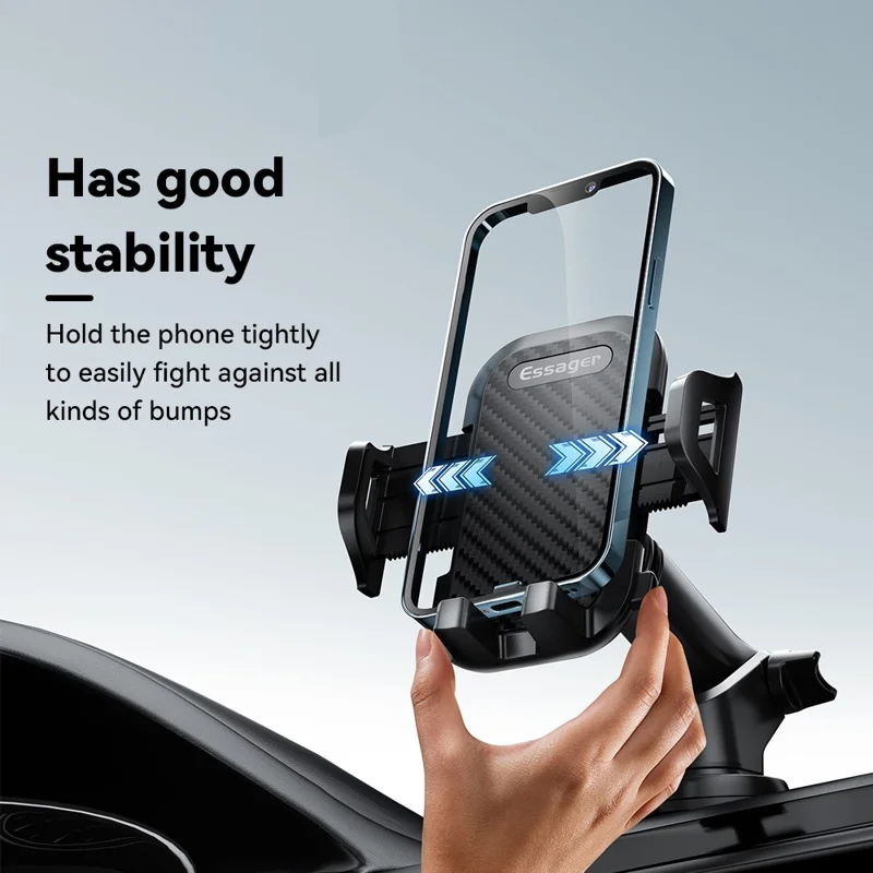 ESSAGER Rotatable Car Dashboard Windshield Mobile Phone Holder Stand Suction Cup Bracket
