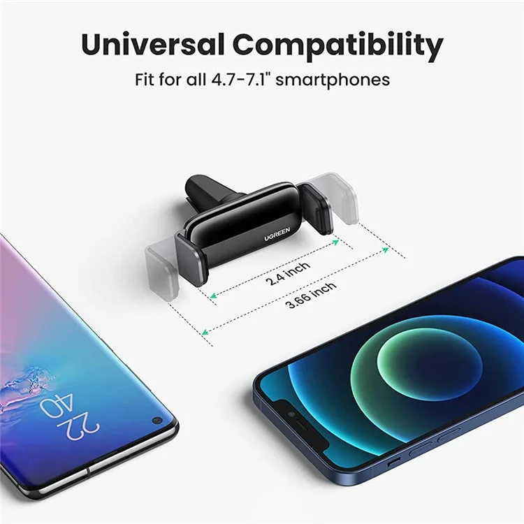 UGREEN Auto-Lüftungsclip Telefonhalterung für iPhone 13 Pro Max, Samsung Galaxy S21 Ultra, Universal Smartphone-Halterung