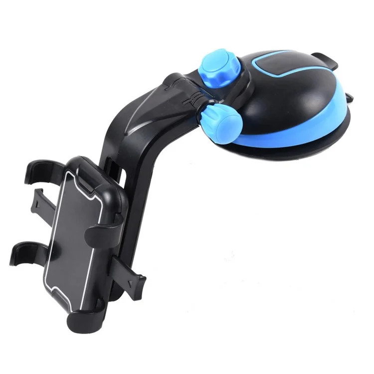 360 Degrees Rotatable Car Dashboard Mount Mobile Phone Holder Stand Suction Cup Bracket - Blue