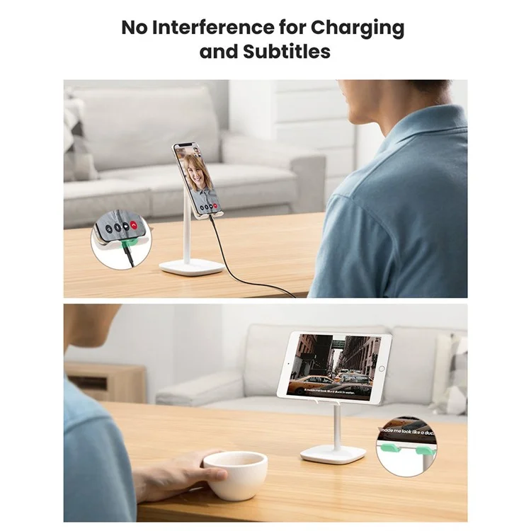 UGREEN Height Adjustable Mobile Phone Desk Stand Video Calling Hands-free Bracket