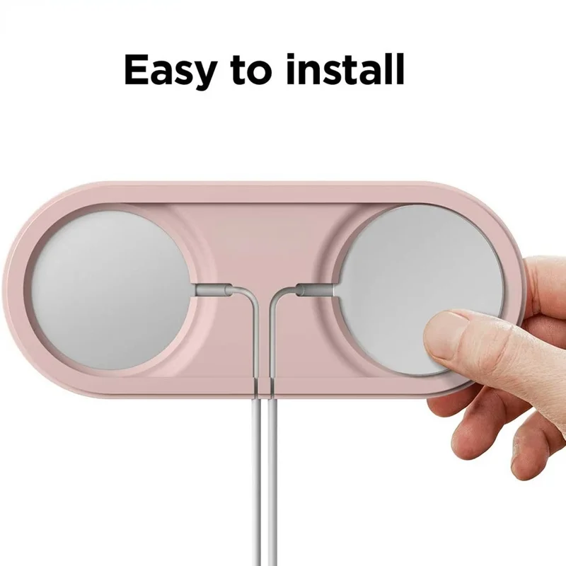 Wireless Charger Case Compatible with MagSafe Magnetic Charger Silicone Protective Cover - Pink