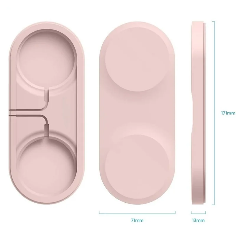 Wireless Charger Case Compatible with MagSafe Magnetic Charger Silicone Protective Cover - Pink
