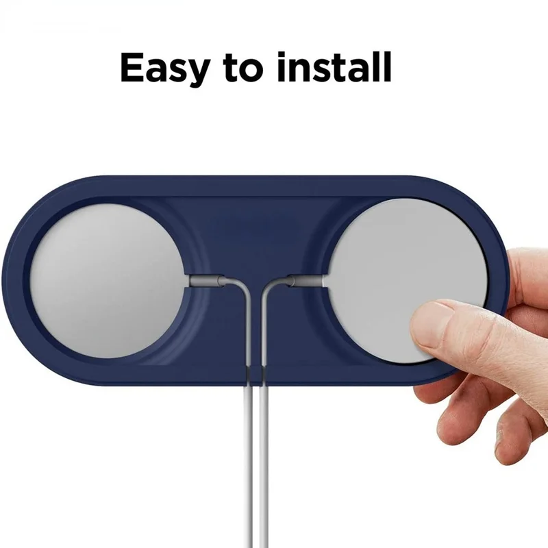 Étui chargeur pour Magsafe compatible avec iPhone 12 / 13, coque magnétique en silicone, protection avec tapis de charge sans fil - Bleu