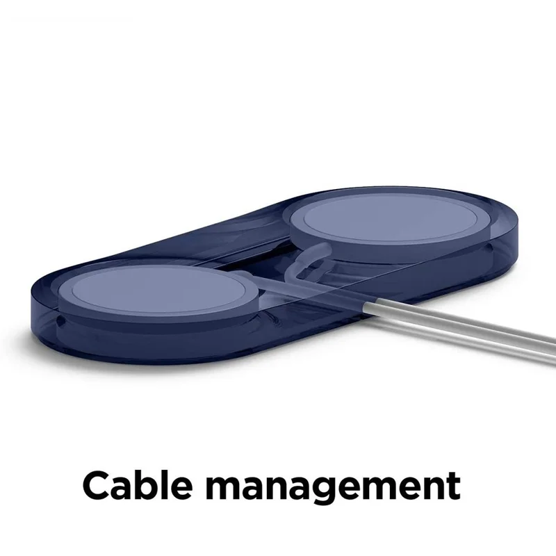Étui chargeur pour Magsafe compatible avec iPhone 12 / 13, coque magnétique en silicone, protection avec tapis de charge sans fil - Bleu