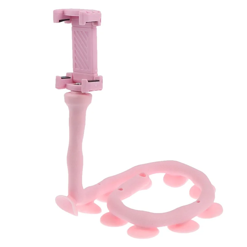 Kreativer Raupe-förmiger Telefonhalter Mount Mobiltelefonhalter Ständer 360-grad-rotation - Rosa