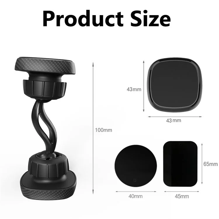 H302B Angle-adjustable Dashboard Car Phone Holder Mount Rotation Strong Suction Phone Holder for Desktop